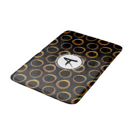 Tapete De Banheiro Solar Eclipse Mid-Century Modern Black & Gold