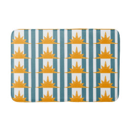 Tapete De Banheiro Solos Amarelos Laranja em Stripes Teais