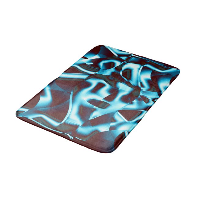 Tapete De Banheiro Sombras de ciano azul no abstrato (Angulado)