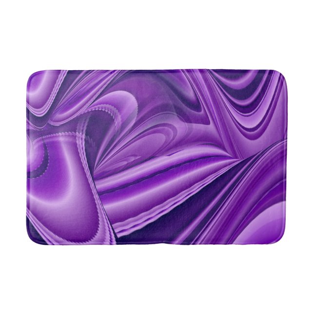 Tapete De Banheiro Sonhos de Arco-Íris de Flor Roxo (Frente)