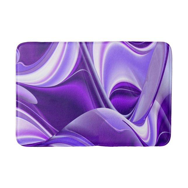 Tapete De Banheiro Sonhos de Arco-Íris de Flor Roxo (Frente)
