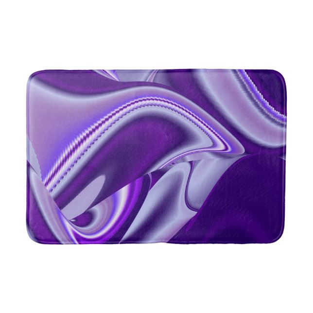 Tapete De Banheiro Sonhos de Arco-Íris de Flor Roxo (Frente)