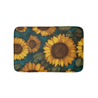 Tapete De Banheiro Sonnenblumen Muster – Fröhlicher Floral Style