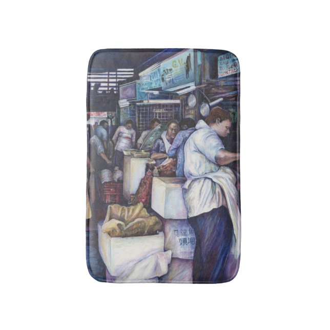 Tapete De Banheiro Sopa de Cabeça de Peixe, Singapura (Frente Vertical)