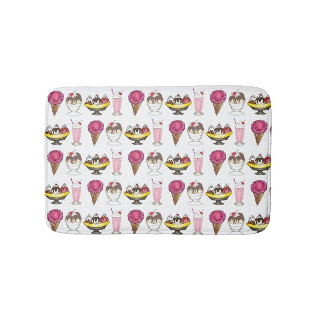 Tapete De Banheiro Sorvete Cone Sundae Shake Banana Split (frente)