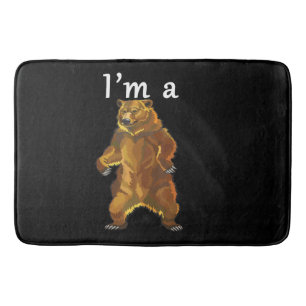Tapete De Banheiro Sou um Urso Grizzly e Ursos Marrons