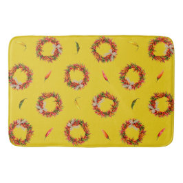Tapete De Banheiro Southwest Chile Wreaths and Peppers Customizeable