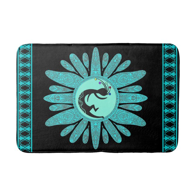 Tapete De Banheiro Southwest Dancing Kokopellis (Frente)