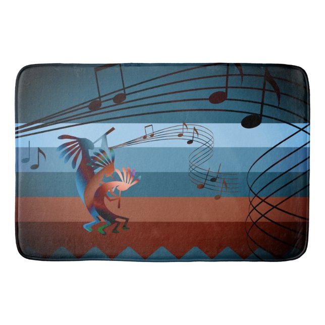Tapete De Banheiro Southwest Kokopelli Music 2 Bath Mat (Frente)