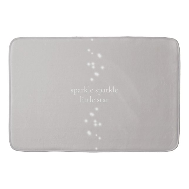 Tapete De Banheiro Sparkle Sparkle Little Star Silver Cinza (Frente)