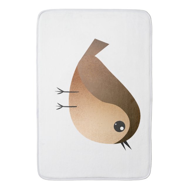 Tapete De Banheiro Sparrow Bird Cartoon  (Frente Vertical)
