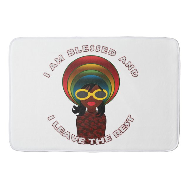 Tapete De Banheiro Spiritual abençoado Feliz (Frente)