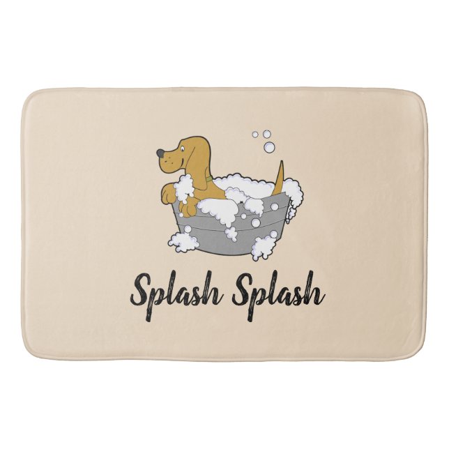 Tapete De Banheiro Splash splash dog cat matt (Frente)
