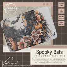 Spooky Bats Halloween Mat