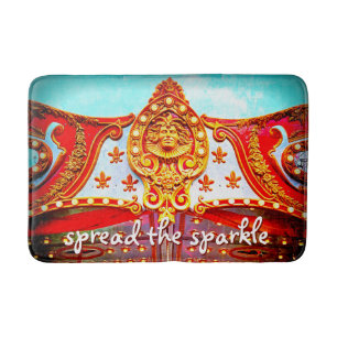 Tapete De Banheiro "Spread Sparkle" Citação Dourada Carousel Face Fot