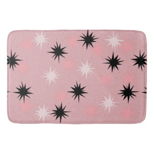 Tapete De Banheiro Starbursts Atômicos Rosa Bath Mat