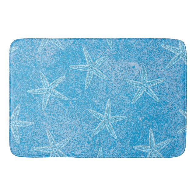 Tapete De Banheiro Starfish Aqua Blue (Frente)