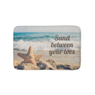 Tapete De Banheiro Starfish Sandy Beach Ocean Sand between Toes