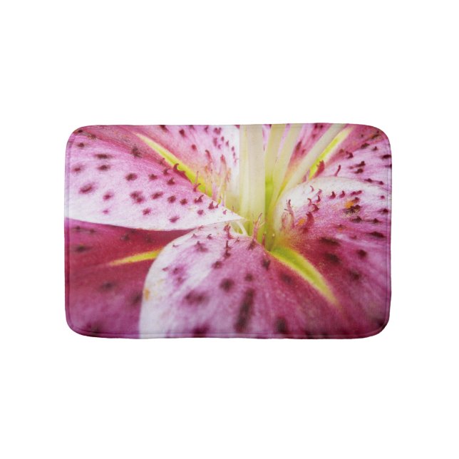 Tapete De Banheiro Stargazer Lily Bright Magenta Floral (frente)