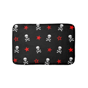 Tapete De Banheiro Stars, Skulls e Crossbones Bath Mat