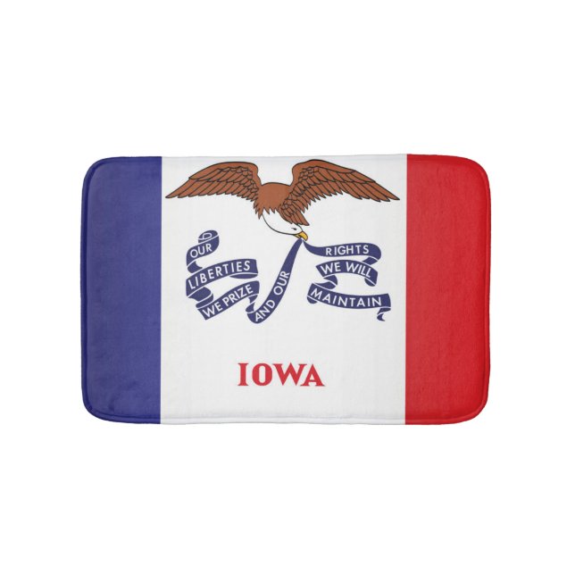 Tapete De Banheiro State Flag of Iowa, EUA (frente)