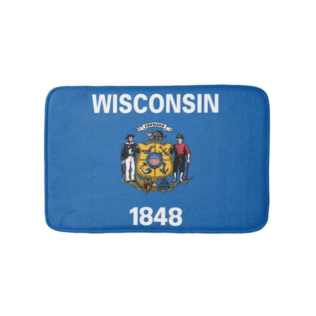 Tapete De Banheiro State Flag of Wisconsin, EUA (frente)