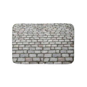 Tapete De Banheiro Stone Pathway Cinza Cobblestone Street Sidewalk
