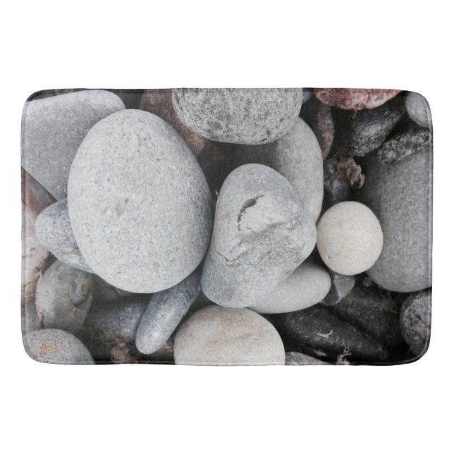 Tapete De Banheiro Stone Pebble Bath Mat (Frente)