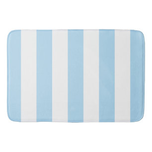 Tapete De Banheiro Stripes Azuis, Listras Brancas, Padrão Stripe
