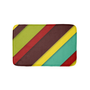Tapete De Banheiro Stripes Diagonais Multicolorido