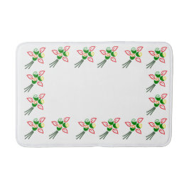 Tapete De Banheiro Sturdy Bath Mat com Flores Coloridas