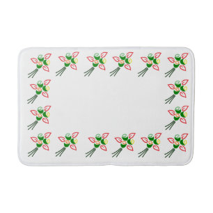 Tapete De Banheiro Sturdy Bath Mat com Flores Coloridas