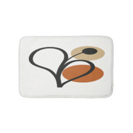 Tapete De Banheiro Suave Floral Botânico Contemporâneo