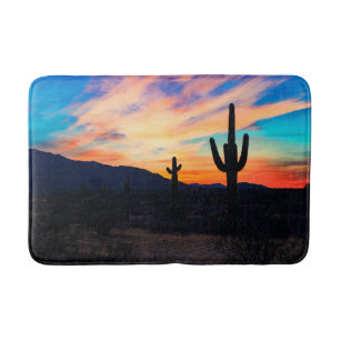 Tapete De Banheiro Suco do Deserto de Cactus Sunset