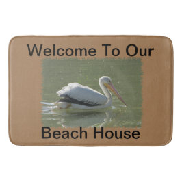 Tapete De Banheiro Summer Beach House Oral Pelican Guest Welcome