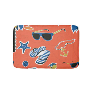 Tapete De Banheiro Summer Beach: Relaxando o Padrão Invisível.