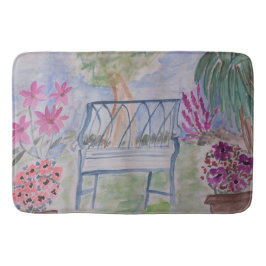Tapete De Banheiro Summer Garden Bench