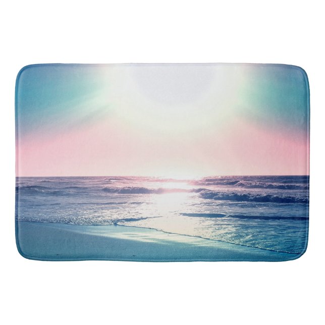 Tapete De Banheiro Summer Sea Sunset Tropical Beach Photo (Frente)
