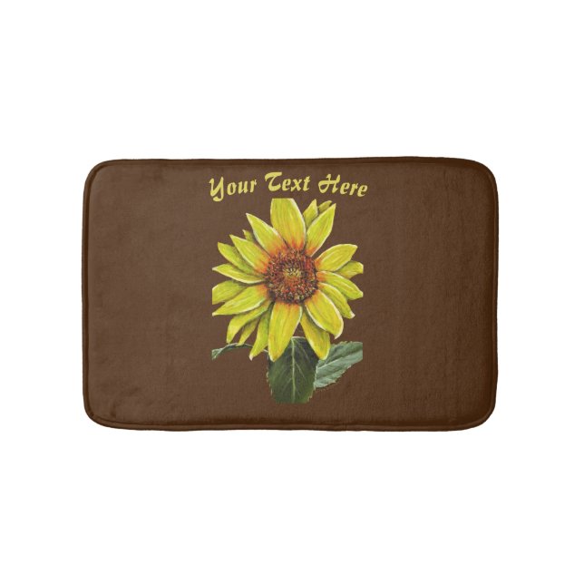 Tapete De Banheiro Sunflower Bath Mats (frente)