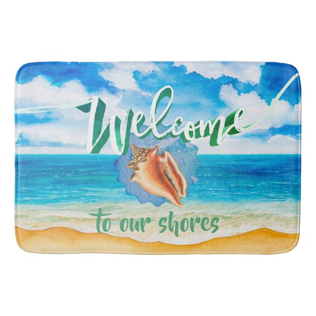 Tapete De Banheiro Sunny Day Seabreeze Welcome (Frente)