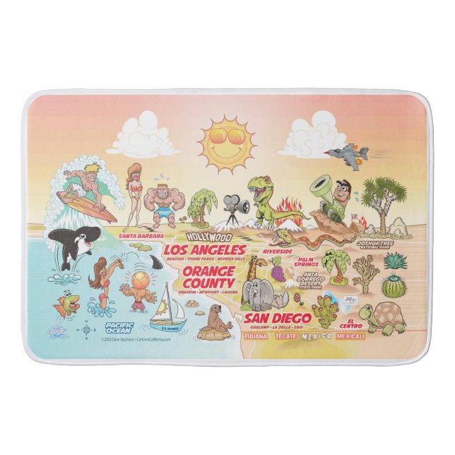Tapete De Banheiro Sunny SoCal Bath Mat (Frente)