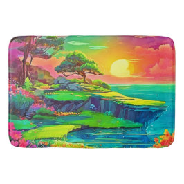 Tapete De Banheiro Sunset Cliff Paradise Art
