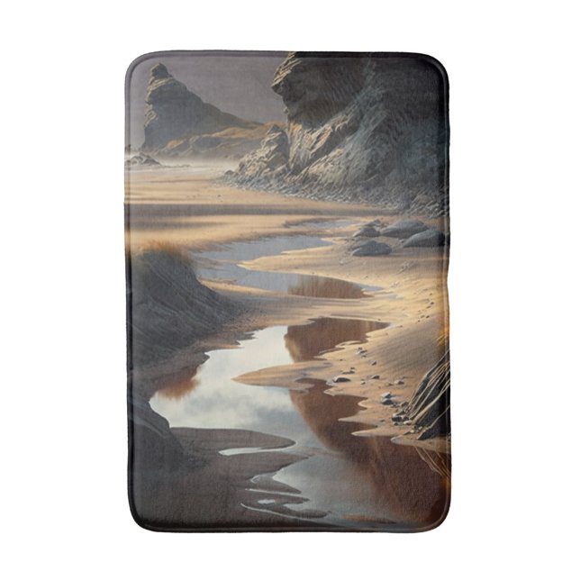 Tapete De Banheiro Sunset Shore (Frente Vertical)