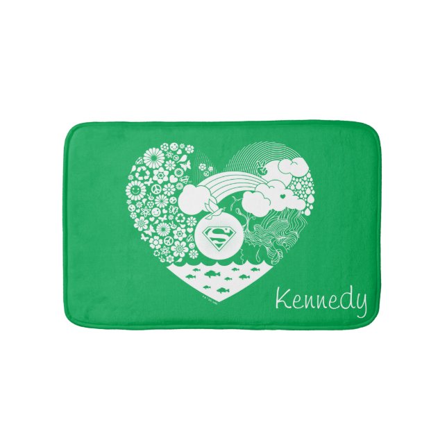 Tapete De Banheiro Supergirl Floral Peace Hearic (frente)