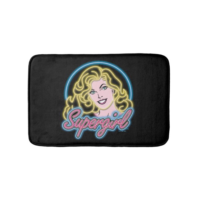 Tapete De Banheiro Supergirl Retro Neon Lights Graphic (frente)