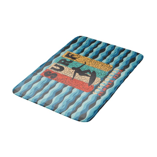 Tapete De Banheiro Surf California Bath Mat (Angulado)