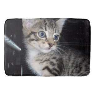 Tapete De Banheiro "Sussurros de Problemas: o Misquioso Tabby Kitten