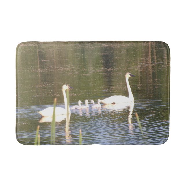 Tapete De Banheiro Swan Family Bath Mat (Frente)