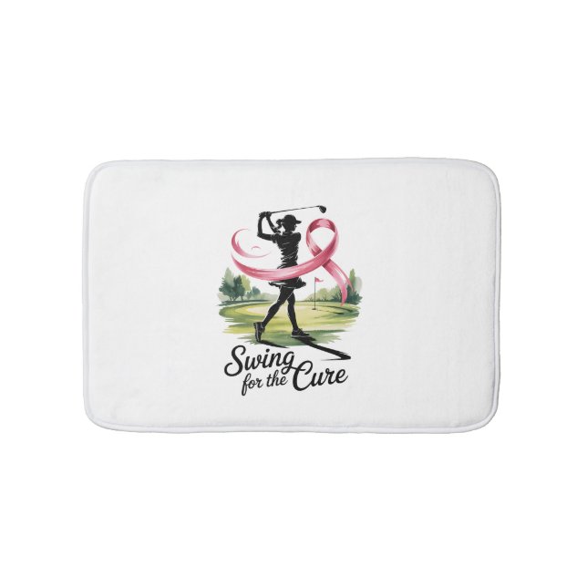 Tapete De Banheiro Swing para o Cancer do Cure Golf Breast (frente)
