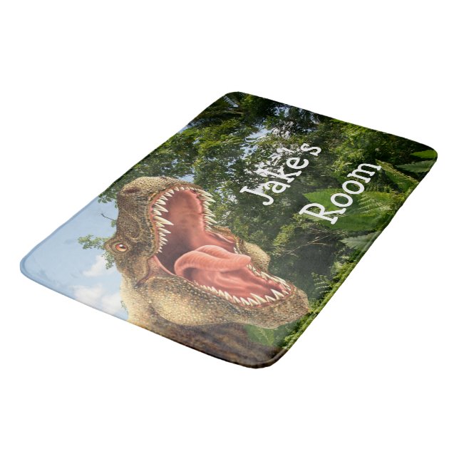 Tapete De Banheiro T-Rex Dinossaur Kid's Bedroom Rug ou Mat (Angulado)